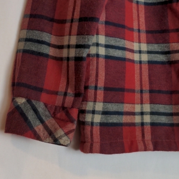 Volcom Belgrade Red Plaid Button Up Shirt Jacket with Pockets size Medium - Picture 3 of 8